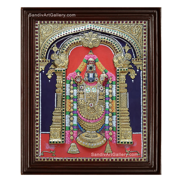 Balaji Semi Embossed Tanjore Painting 3