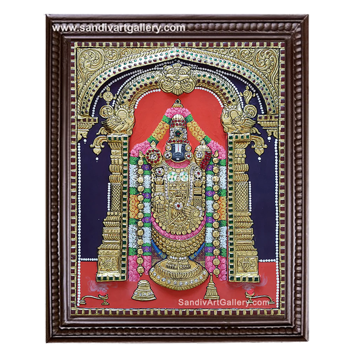 Balaji Semi Embossed Tanjore Painting 3