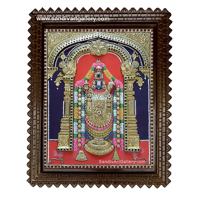 Balaji Semi Embossed Tanjore Painting 3