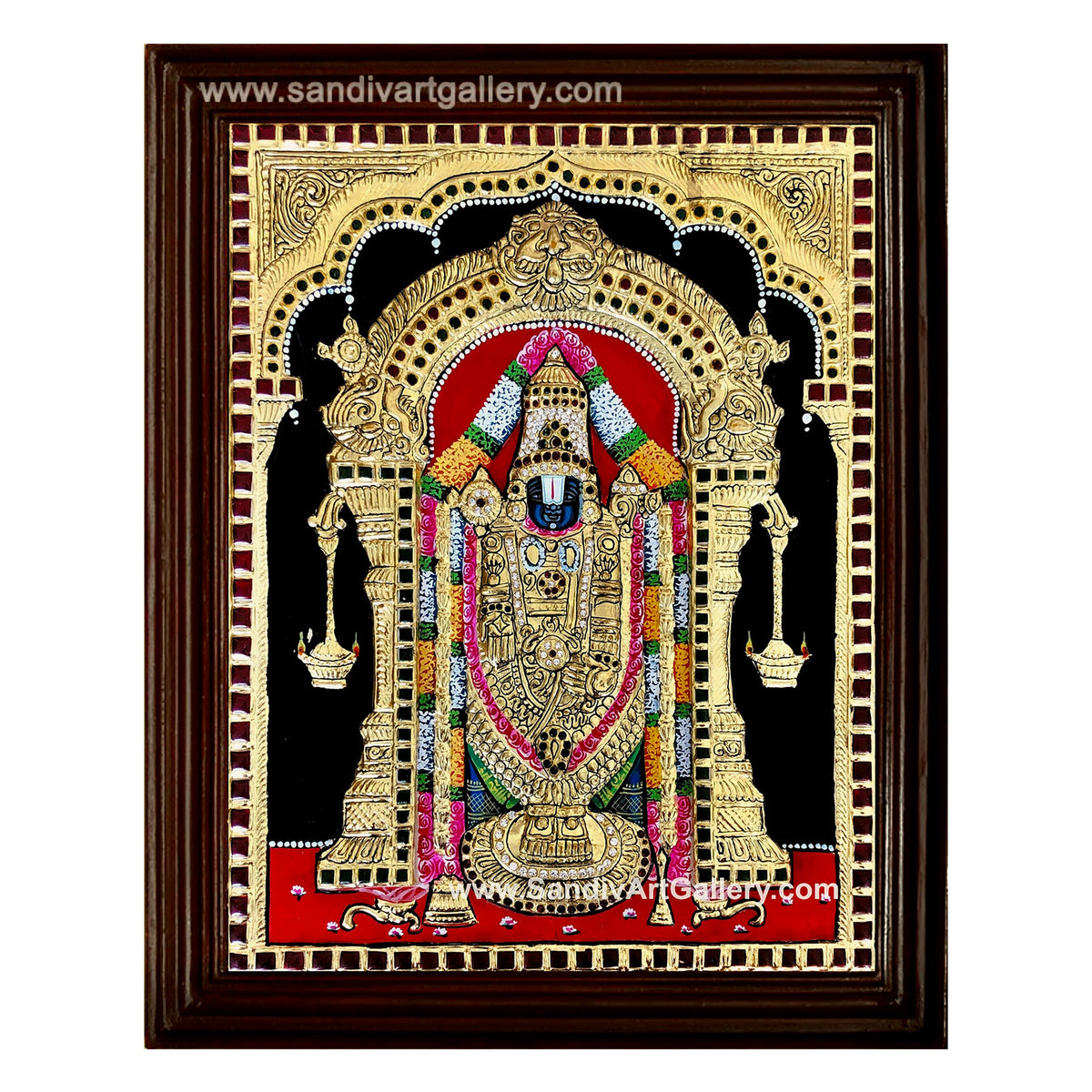 Balaji Semi Embossed Tanjore Painting4
