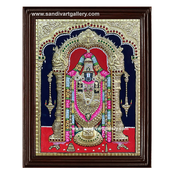 Tirupati Balaji Embossed Tanjore Painting