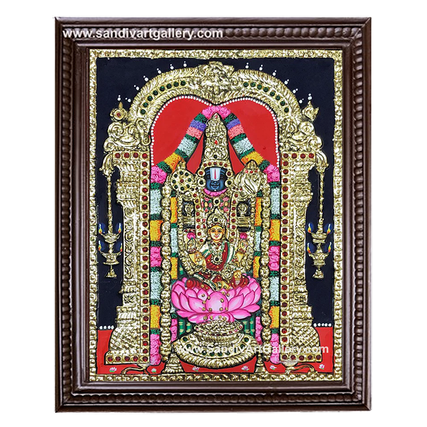 Thirupathi Balaji with Lakshmi Tanjore Painting