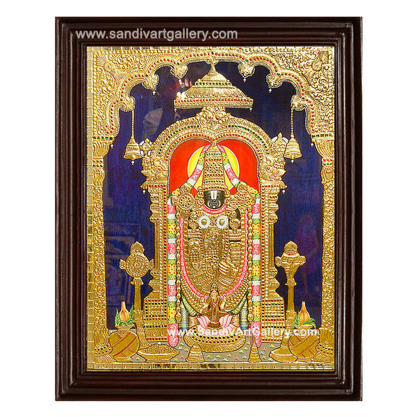 Balaji with Lakshmi Tanjore Painting