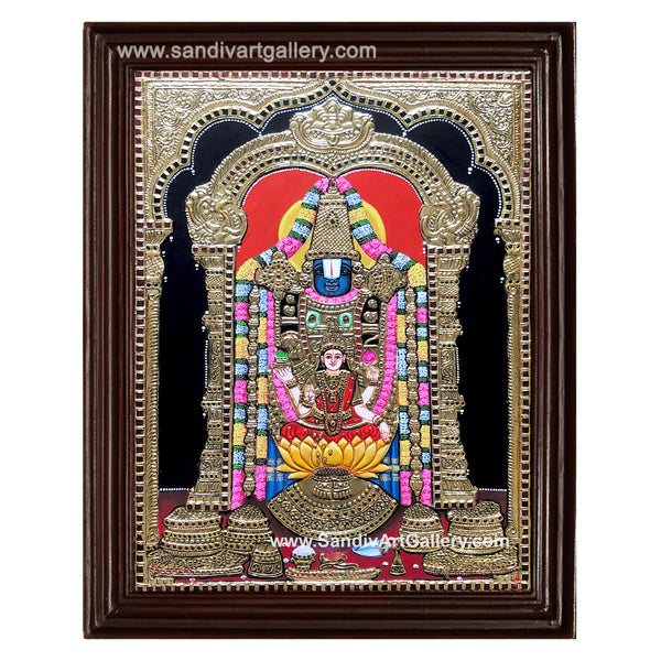 Thirupathi Balaji with Lakshmi Tanjore Paintings