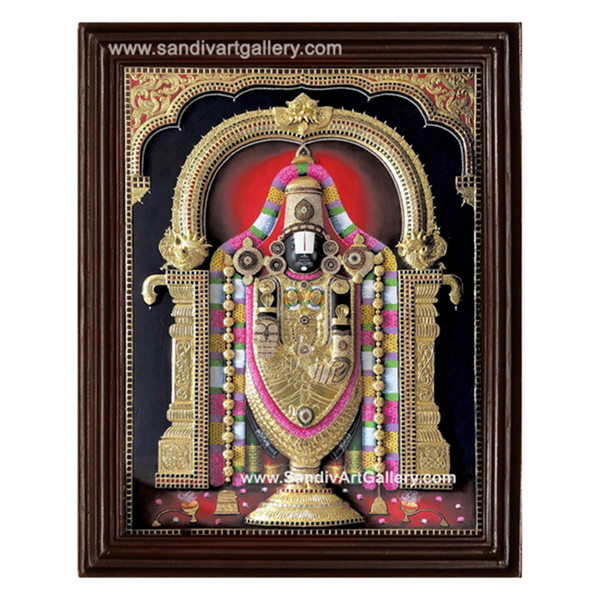 Thirupathi Balaji 3D Embossed Tanjore Painting