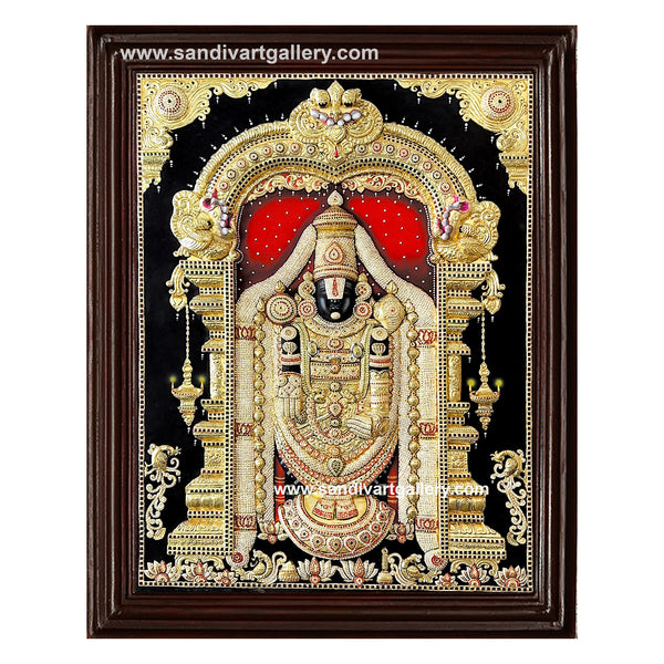 Thirupathi Balaji 3D Embossed Tanjore Painting