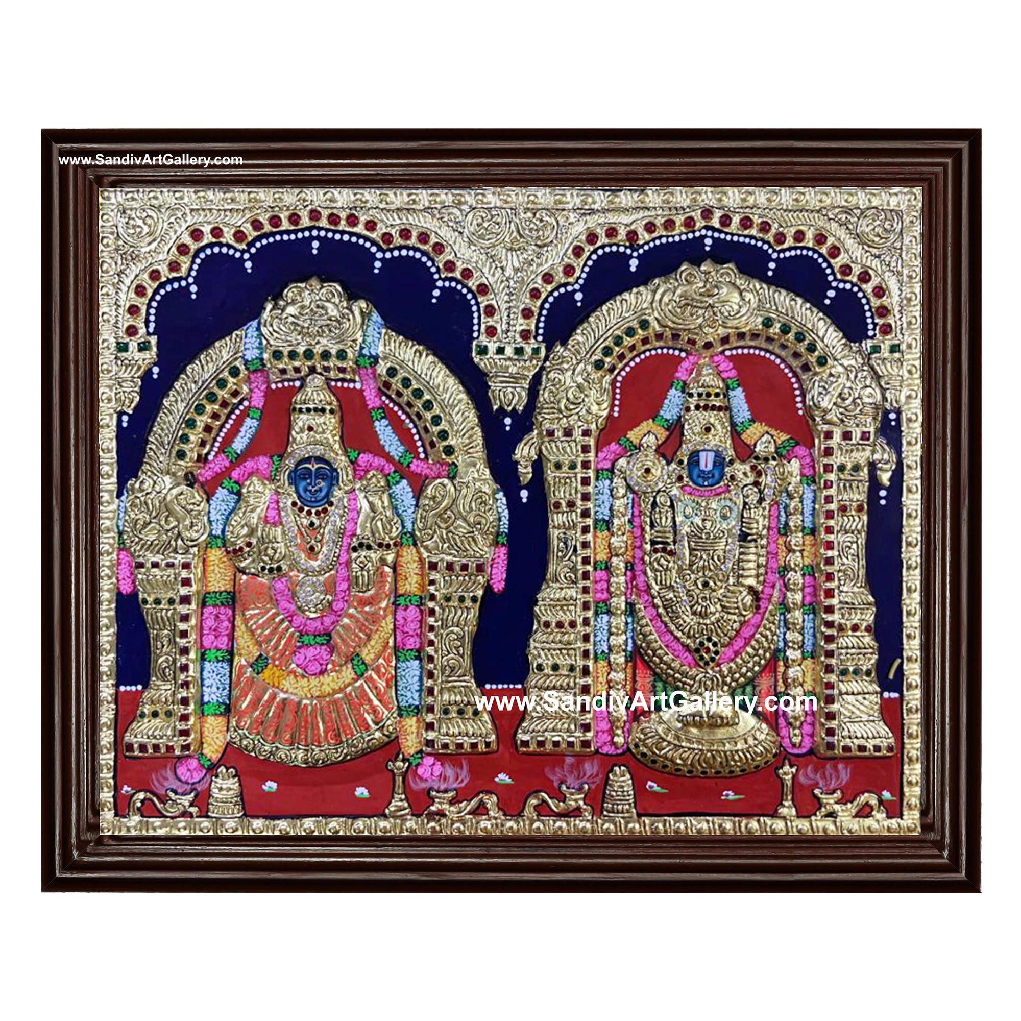 Balaji Thayar Semi Embossed Tanjore Painting