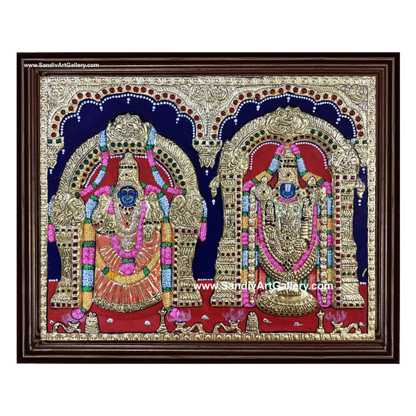 Balaji Thayar Semi Embossed Tanjore Painting