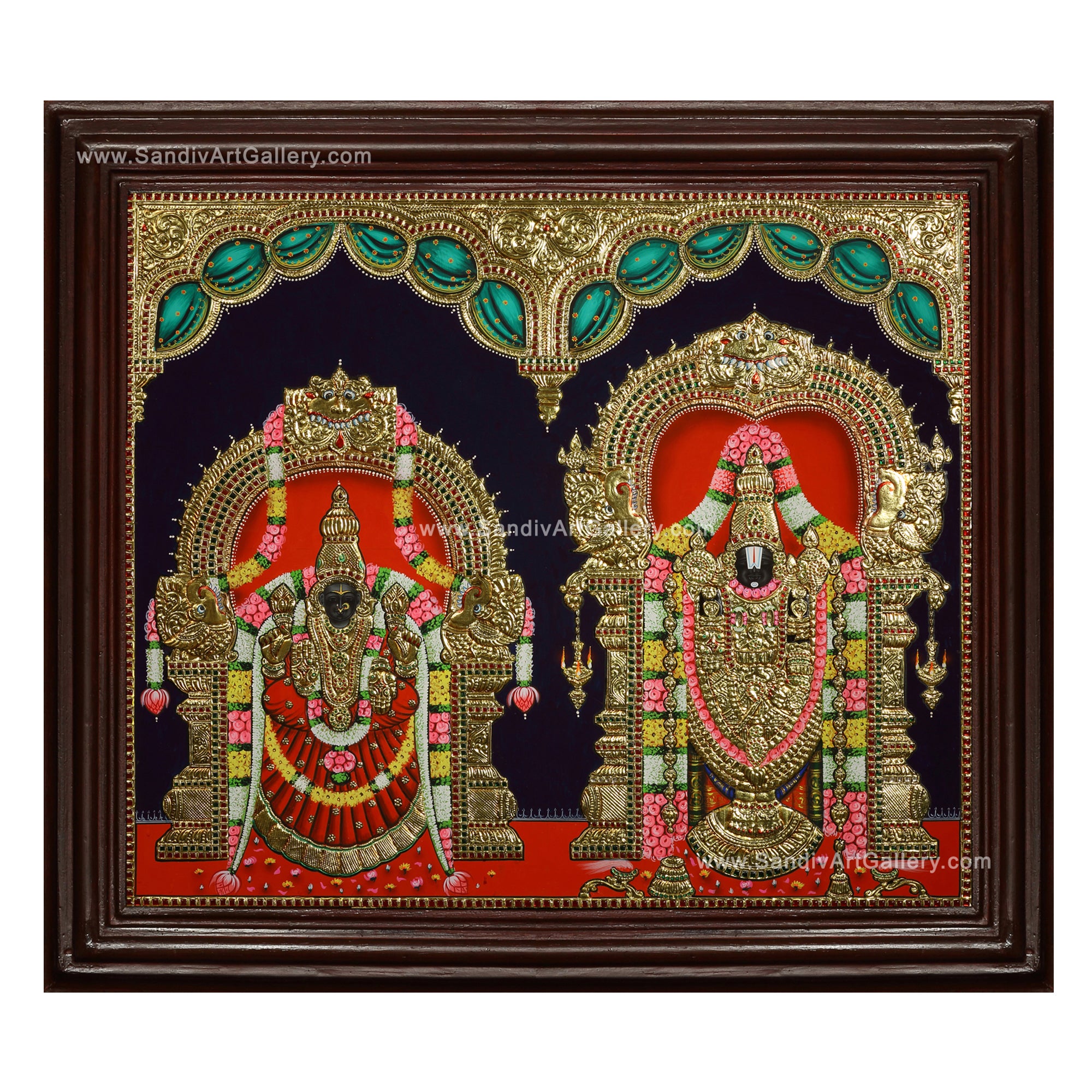 Balaji Padmavathi Thayar Tanjore Painting