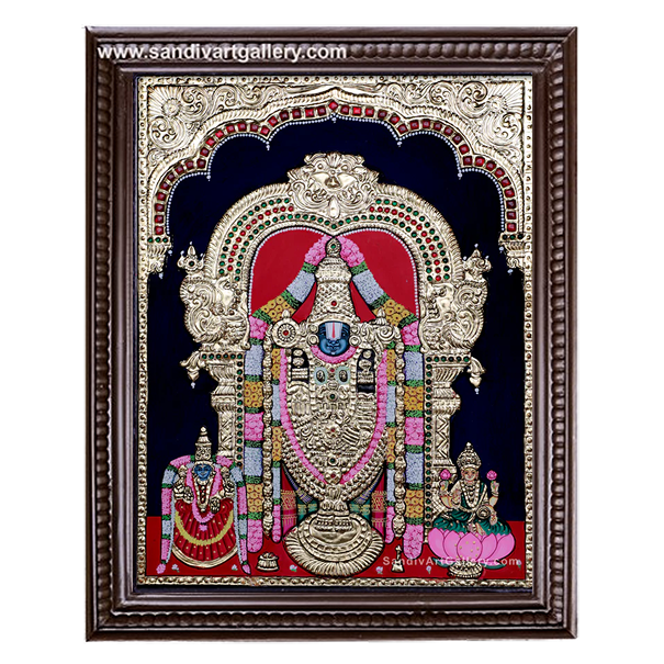 Balaji Thayar and Lakshmi Tanjore Painting