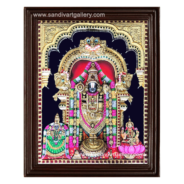 Balaji Thayar and Lakshmi 3D Tanjore Painting