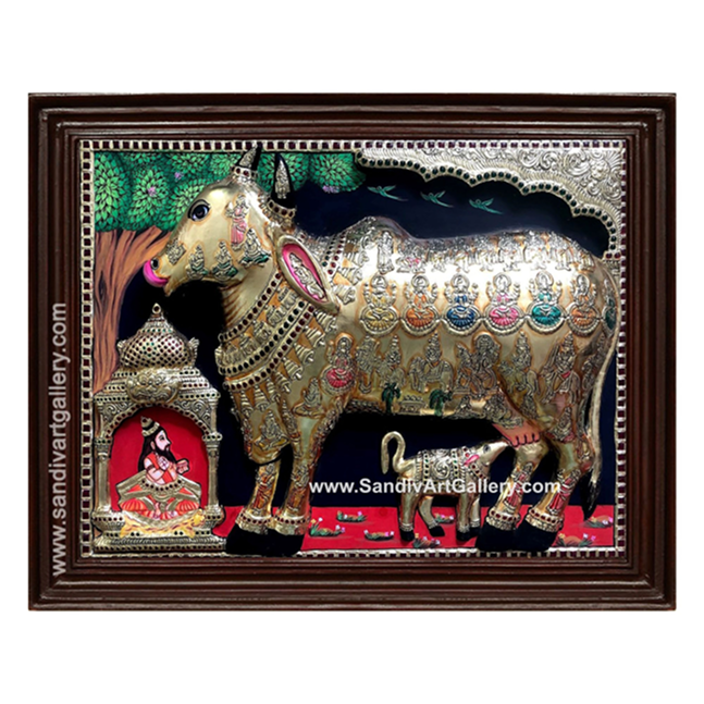 Komatha 3D Embossed Tanjore Painting