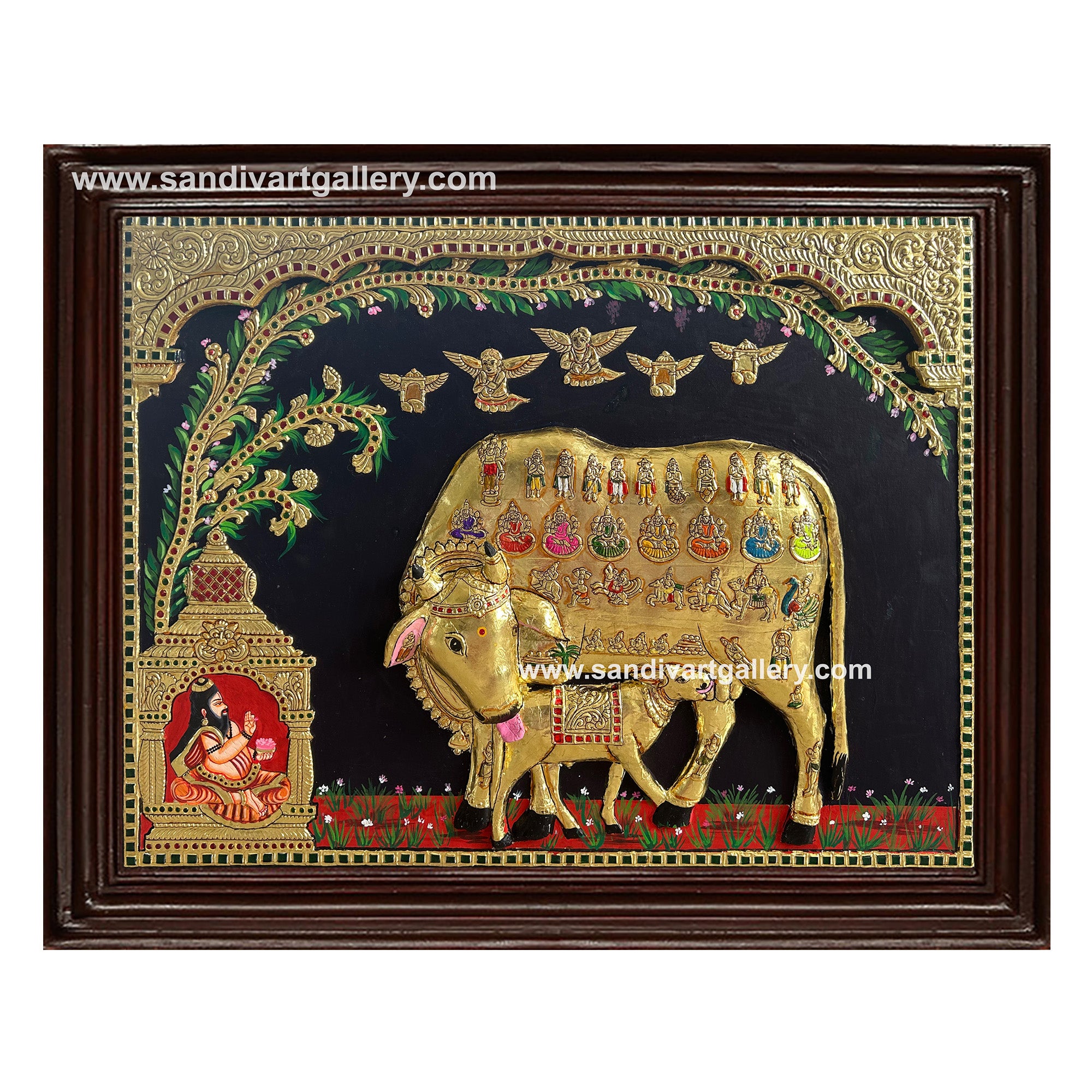 Shop Krishna Tanjore Painting - Free Shipping- Sandiv Art Gallery