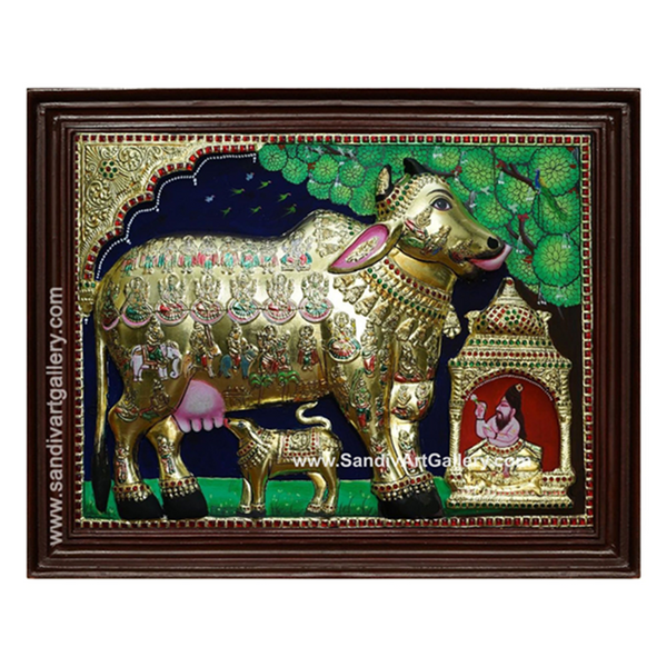 Komatha 3D Embossed Tanjore Painting4