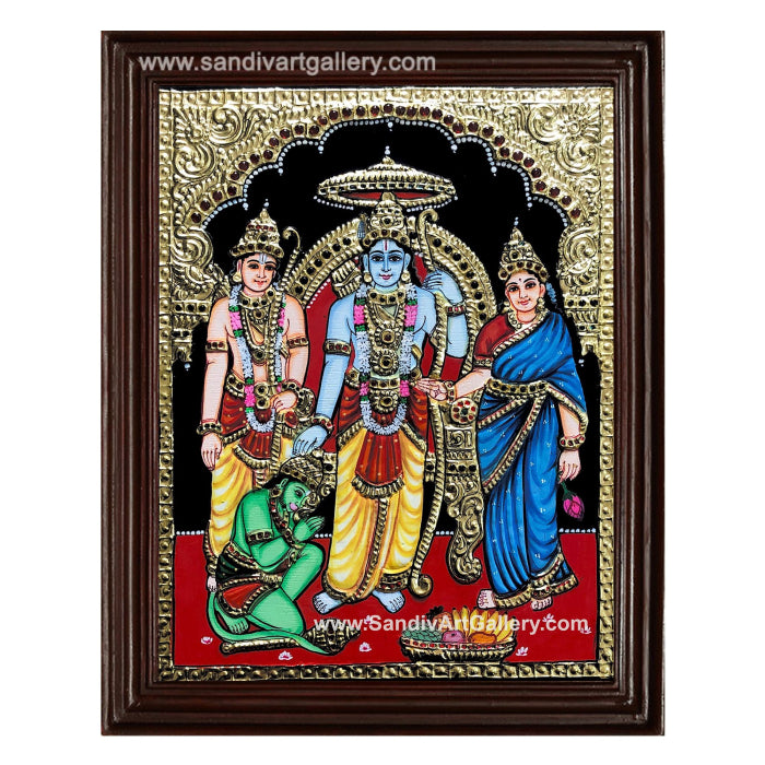 Ramar Sita Lakshmanan Hanuman Tanjore Painting