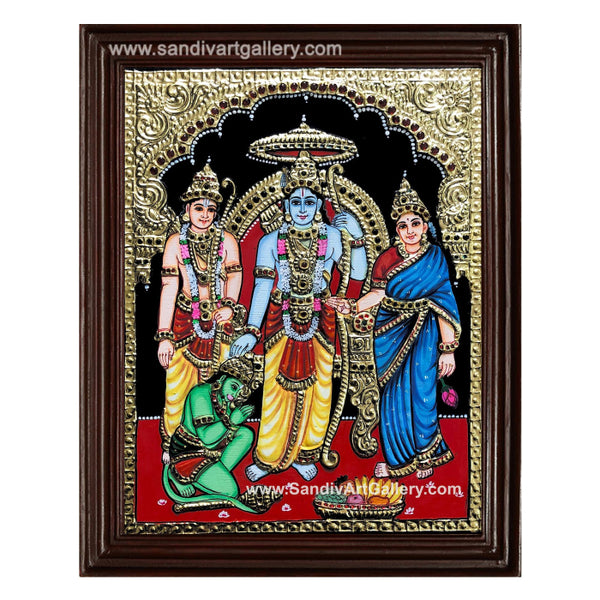Ramar Sita Lakshmanan Hanuman Tanjore Painting