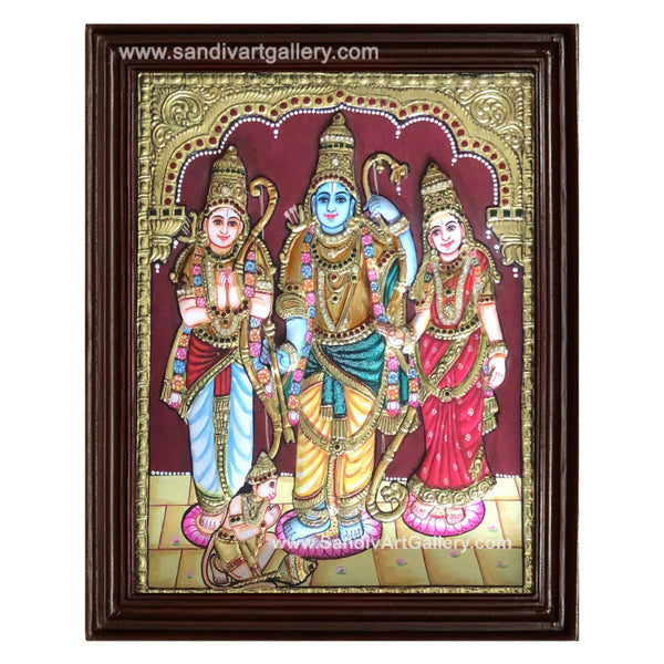 Kothanda Ramar Semi Embossed Tanjore Painting
