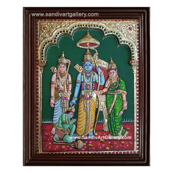 Kothanda Ramar 3D Embossed Tanjore Painting
