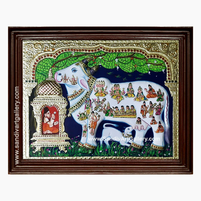 Komatha 2D Embossed Tanjore Painting2