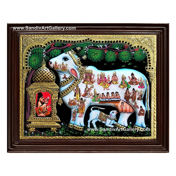 Komatha 3D Embossed Tanjore Painting5