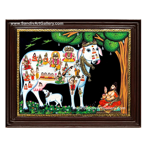White Komatha Tanjore Painting