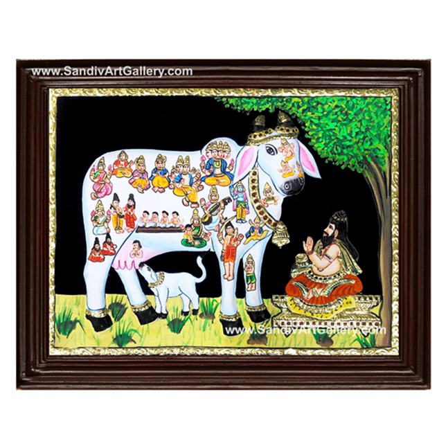 Komatha 2D Embossed Tanjore Painting3