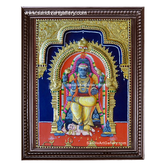 Dakshinamurthy 3D Embossed Tanjore Painting