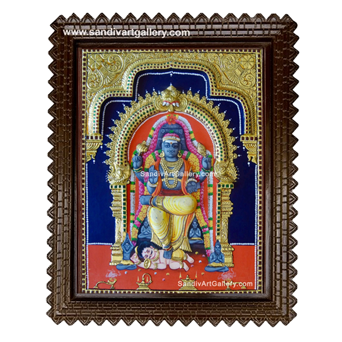 Dakshinamurthy 3D Embossed Tanjore Painting