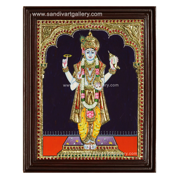 Lord Dhanvantari Tanjore Painting