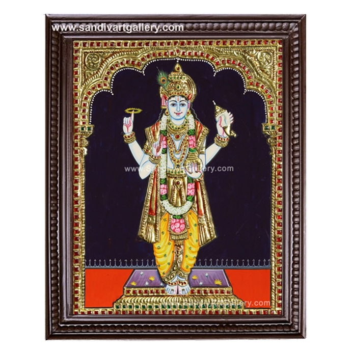 Lord Dhanvantari Tanjore Painting