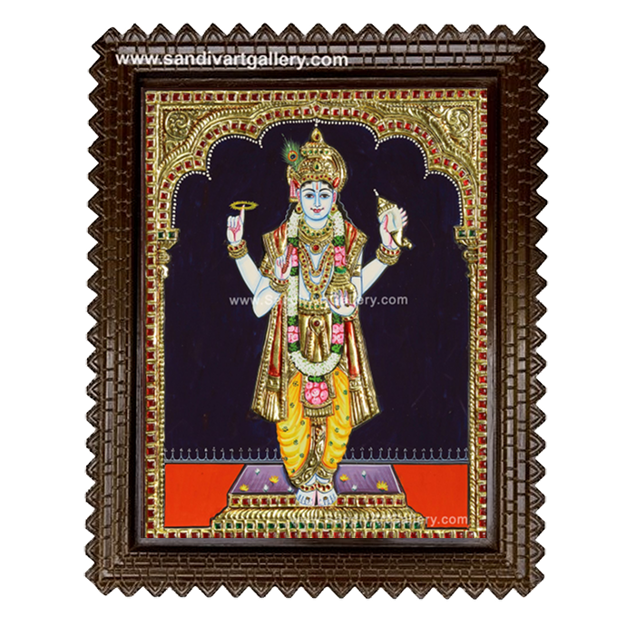 Lord Dhanvantari Tanjore Painting