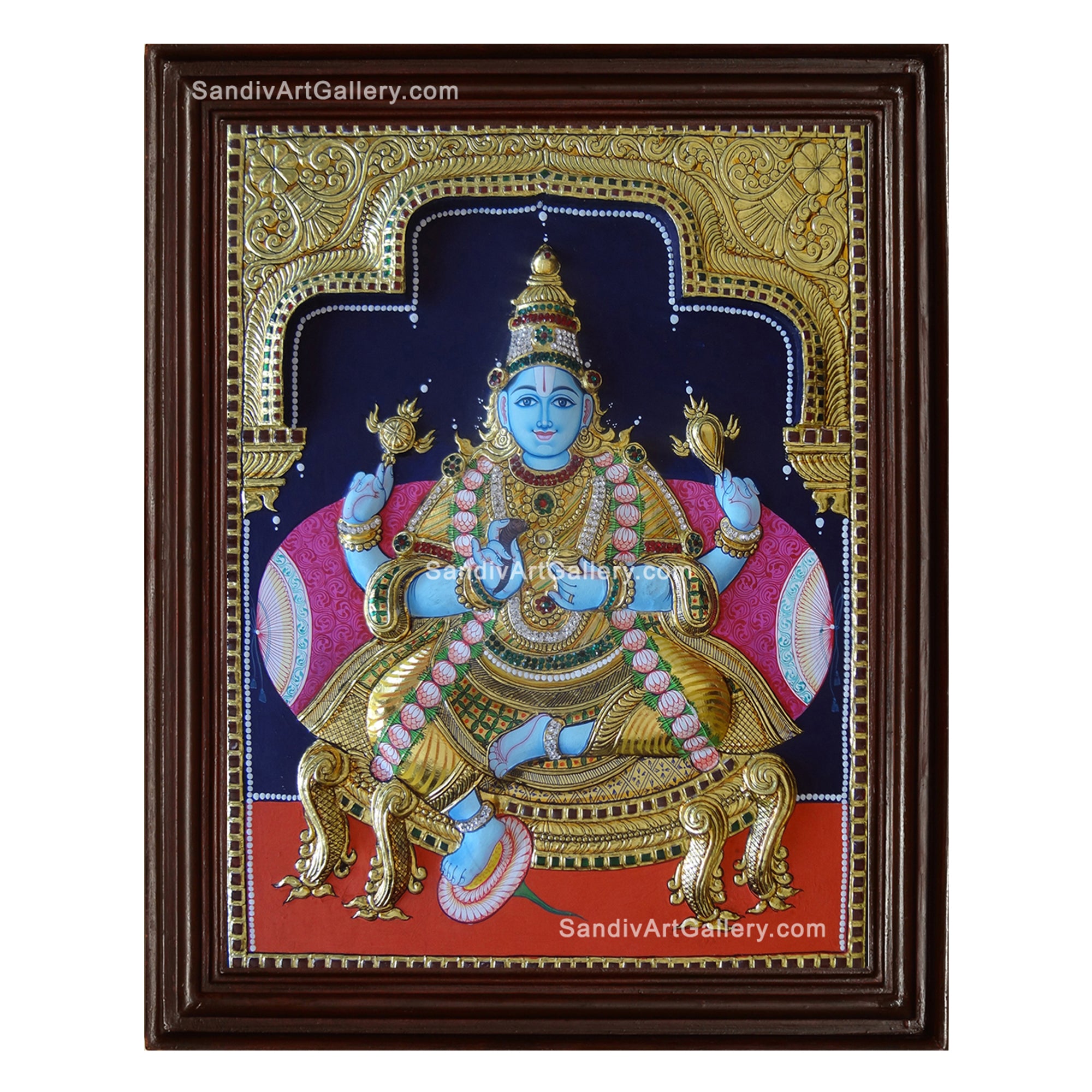 Dhanvantri 3D embossed Tanjore Painting