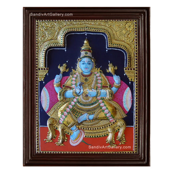 Dhanvantri 3D embossed Tanjore Painting