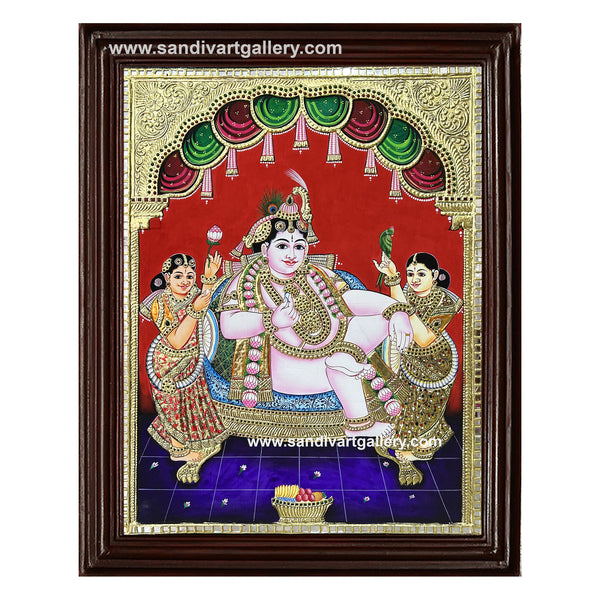 Butter Krishna Tanjore Painting3