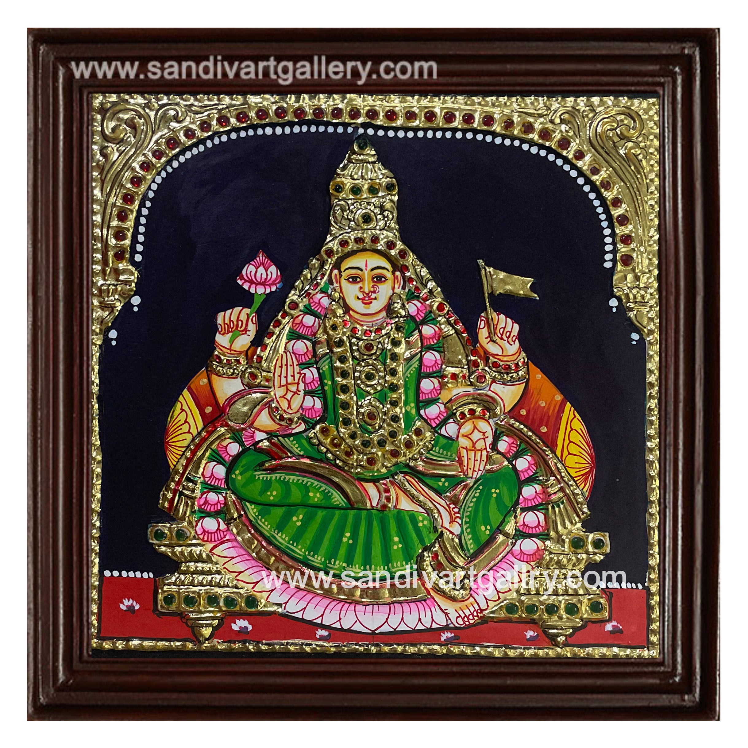 Ashtalakshmi Tanjore Painting for Pooja Room Door