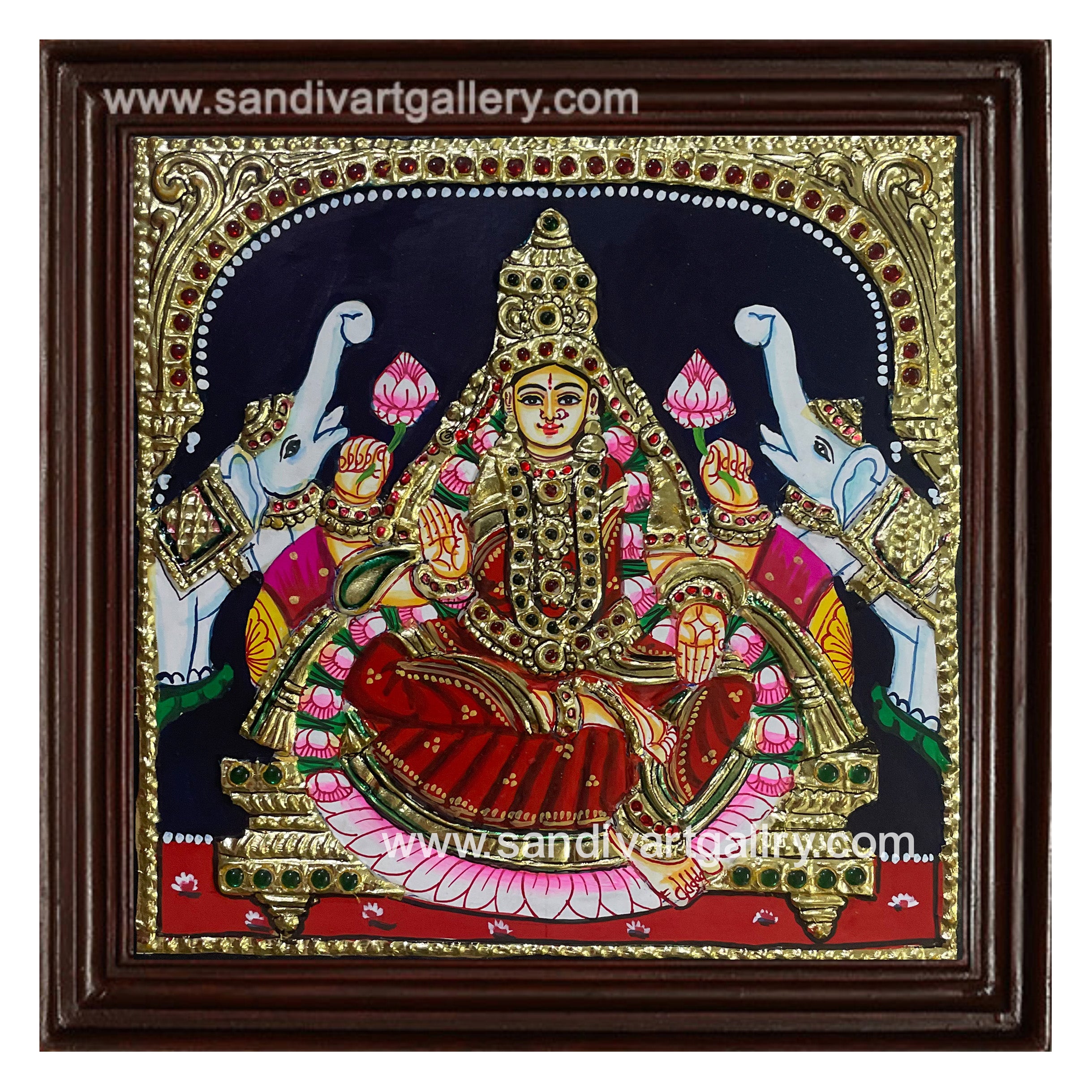 Ashtalakshmi Tanjore Painting for Pooja Room Door