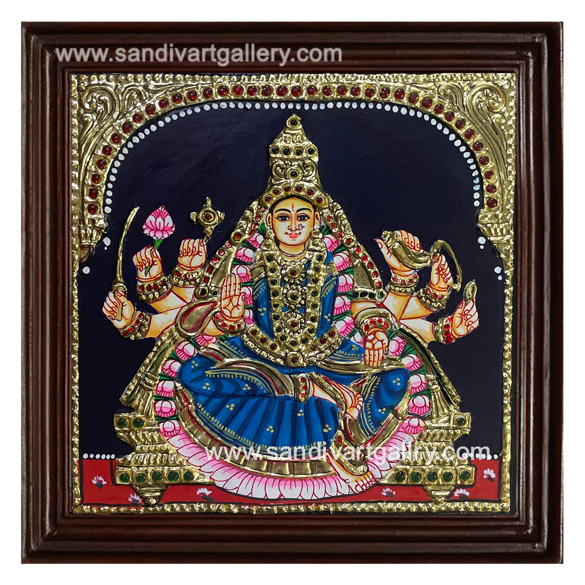 Ashtalakshmi Tanjore Painting for Pooja Room Door