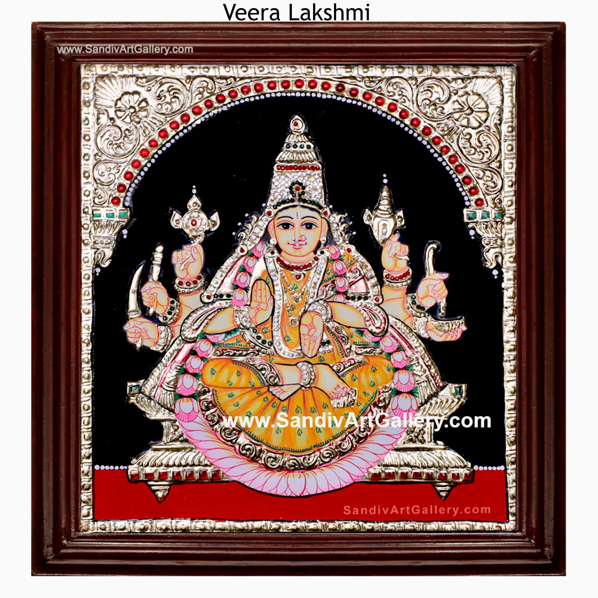 Ashtalakshmi Tanjore Painting for Pooja Room Door2