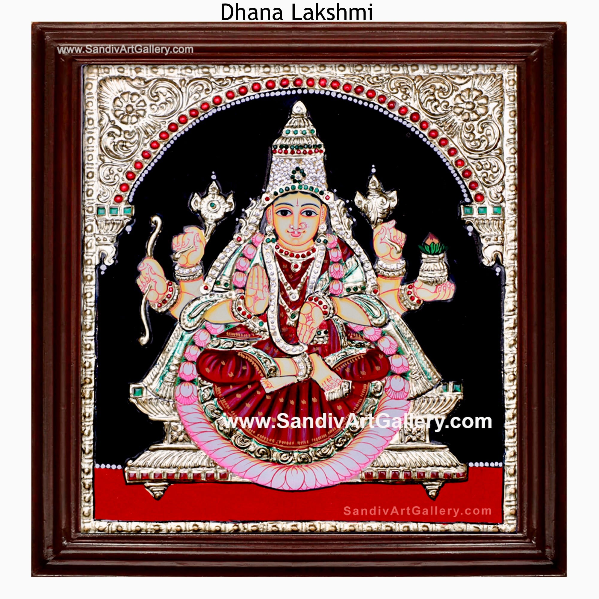 Ashtalakshmi Tanjore Painting for Pooja Room Door2