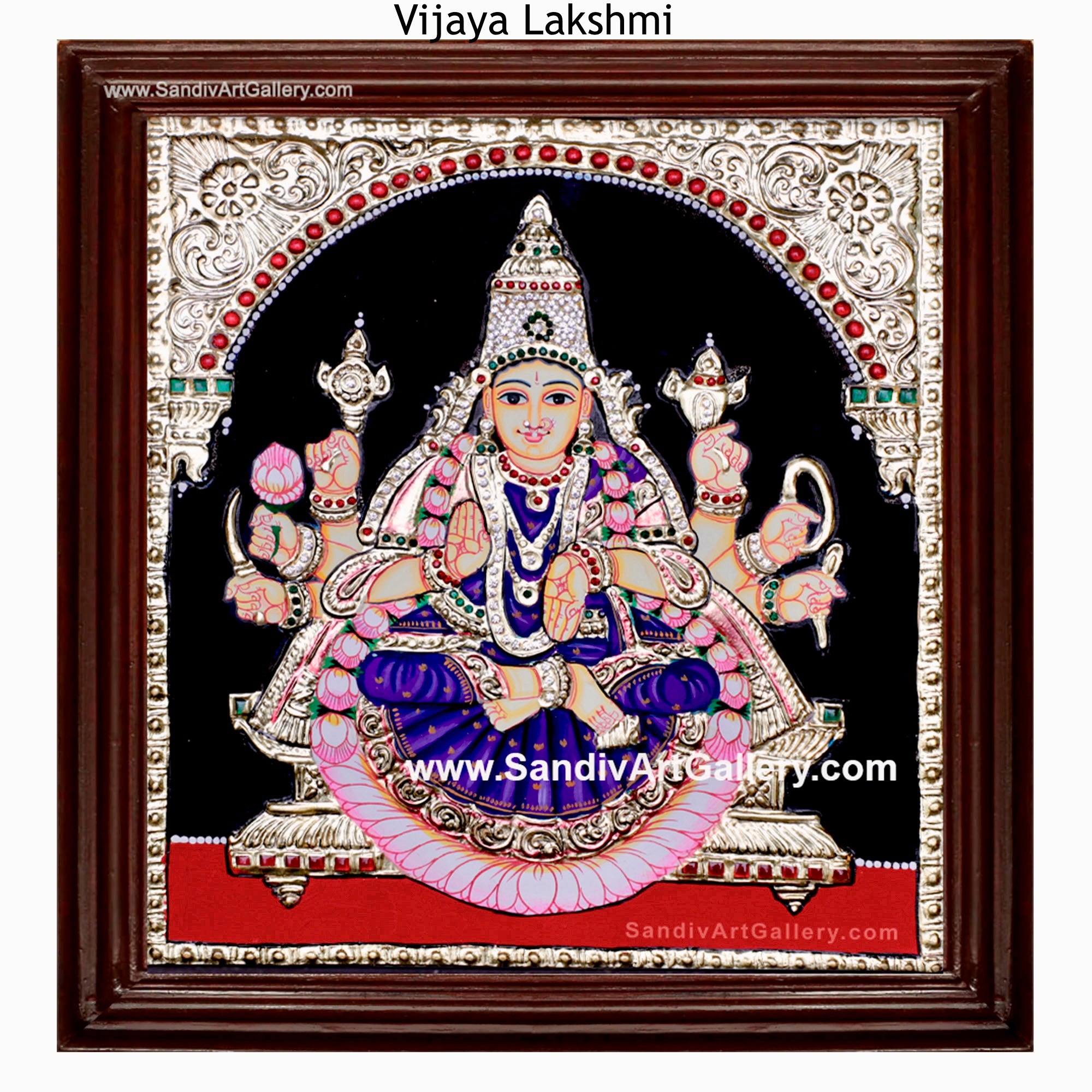 Ashtalakshmi Tanjore Painting for Pooja Room Door2
