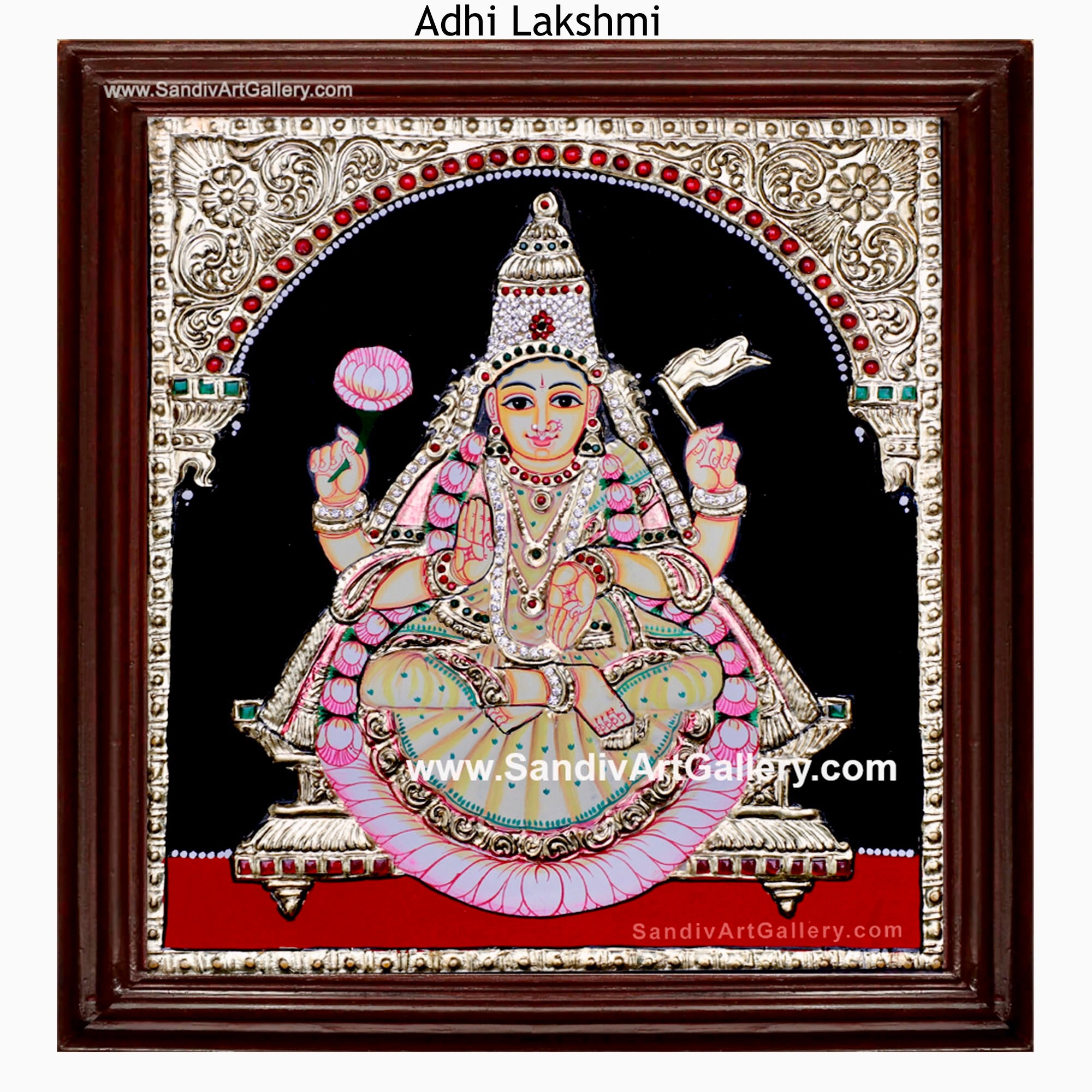 Ashtalakshmi Tanjore Painting for Pooja Room Door2