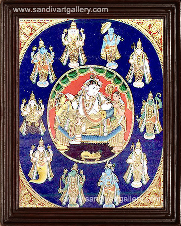 Dasavatharam Tanjore Painting1