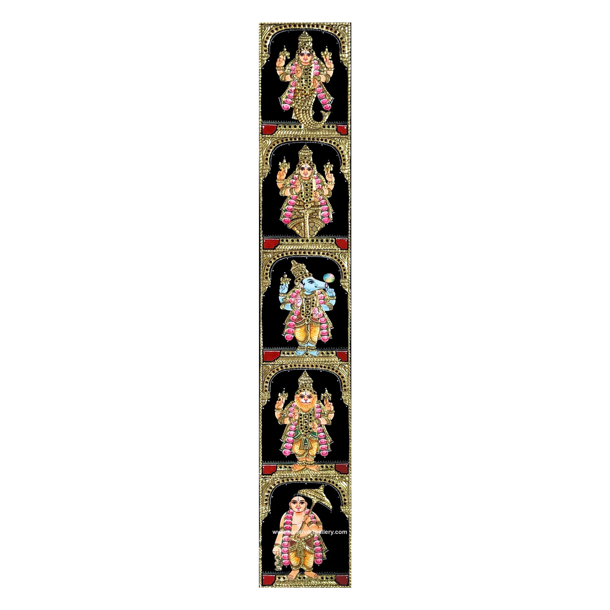 Dasavatharam Tanjore Painting for Pooja Room Door