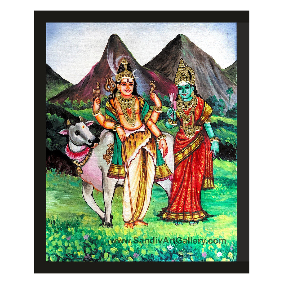 Shiva Parvati Fusion Painting