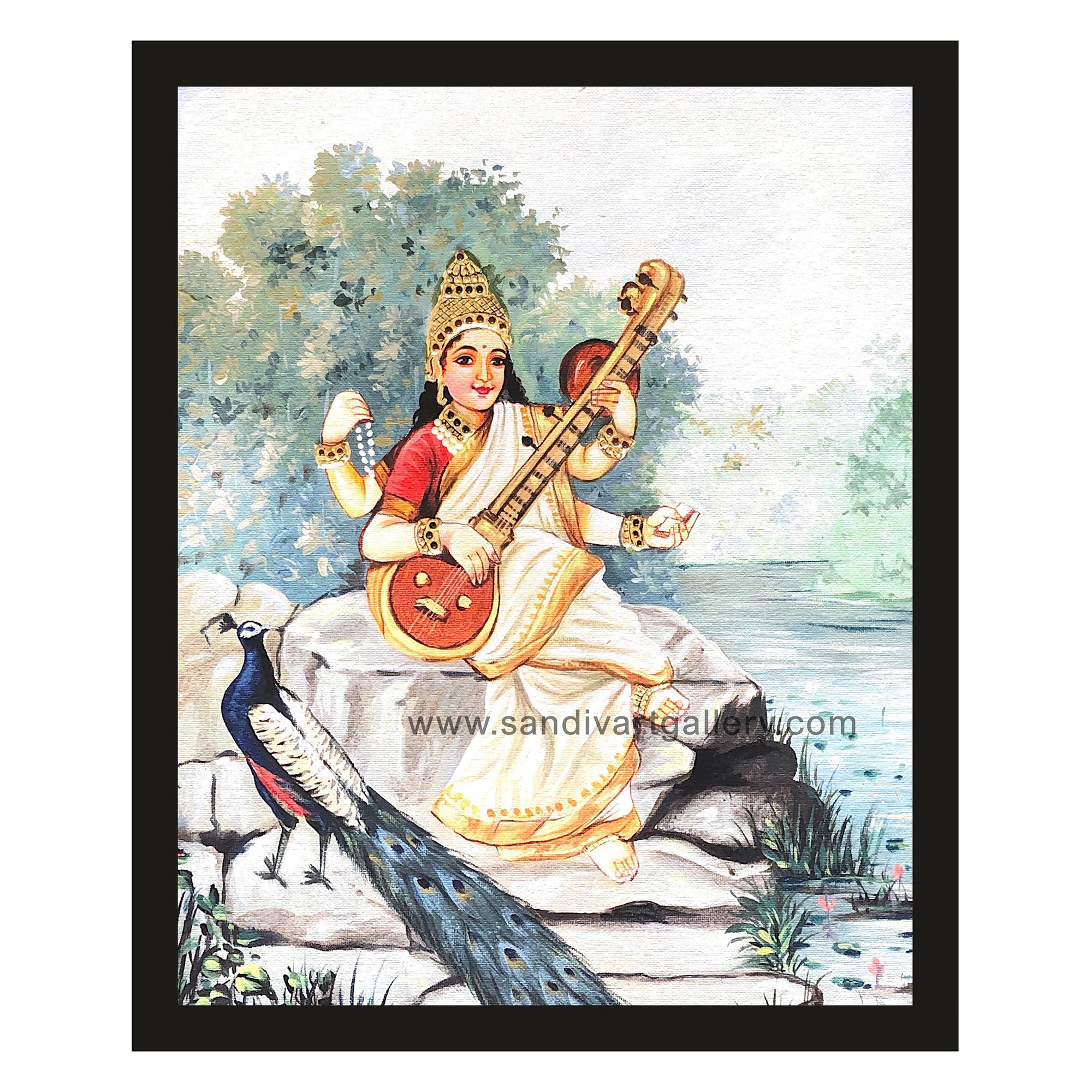 Saraswati Fusion Painting