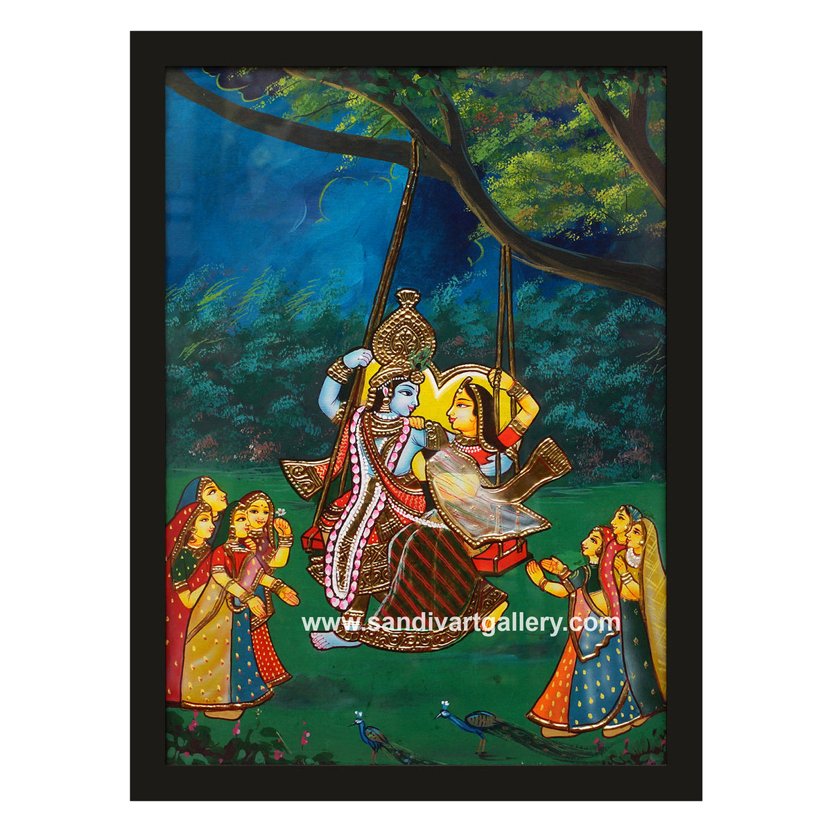 Radha Krishna Fusion Painting