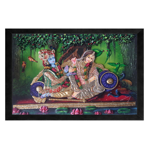 Radha Krishna Fusion Painting2