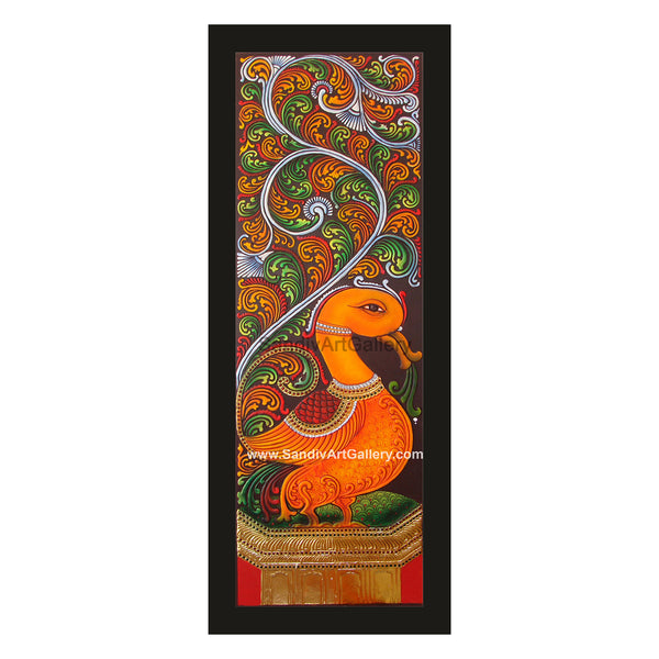 Peacock Fusion Painting