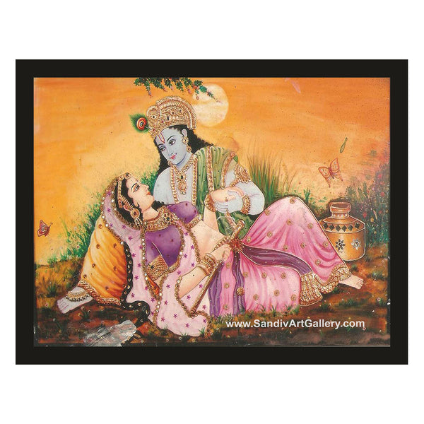 Radha Krishna Fusion Painting4