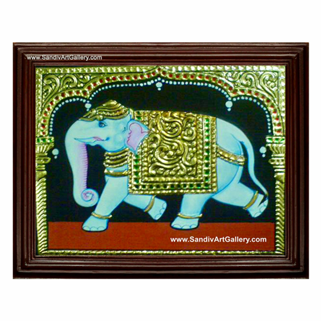 Elephant Tanjore Painting